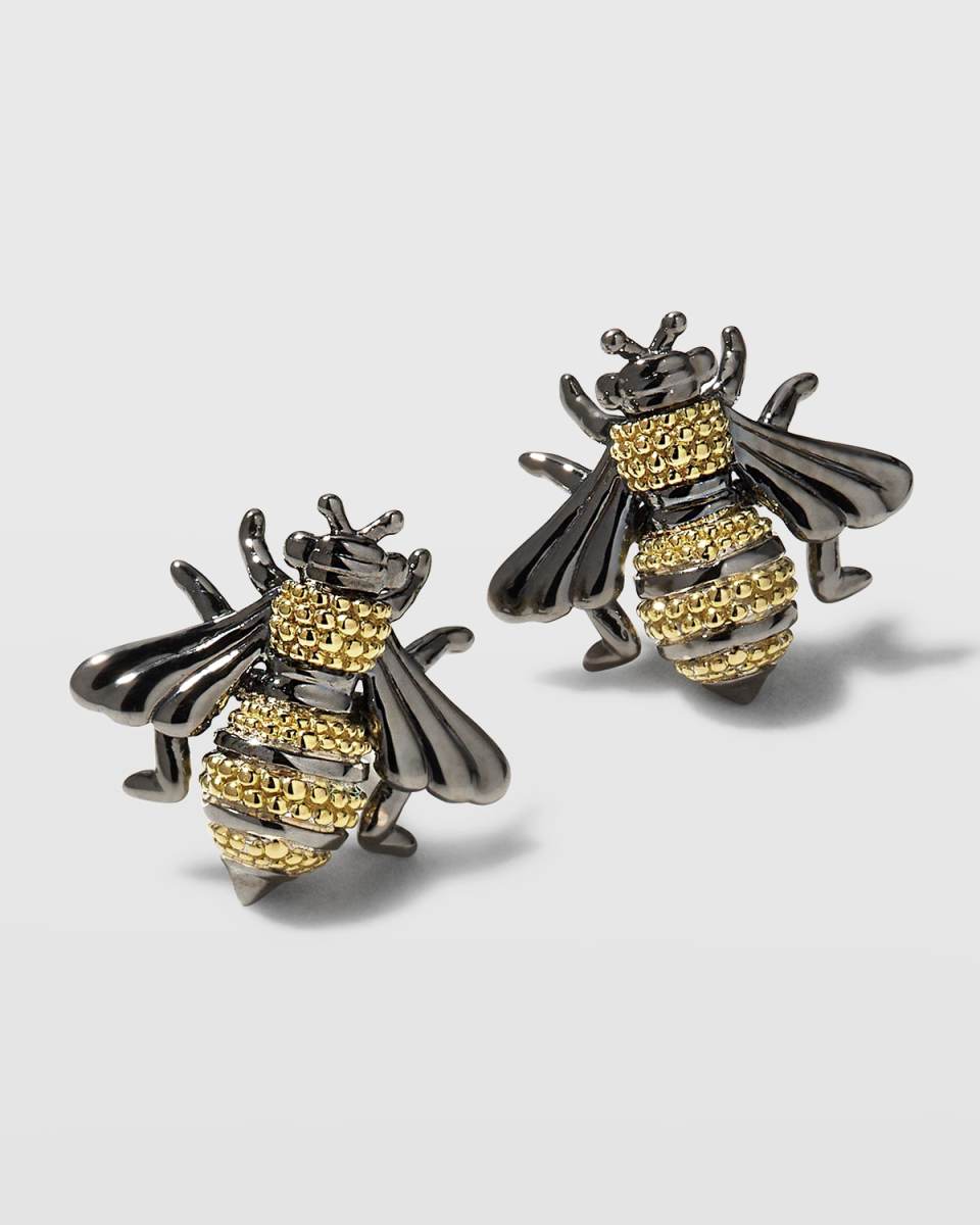 Rare Wonders 18k Honeybee Stud Earrings